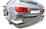 Back bumper of car after accident